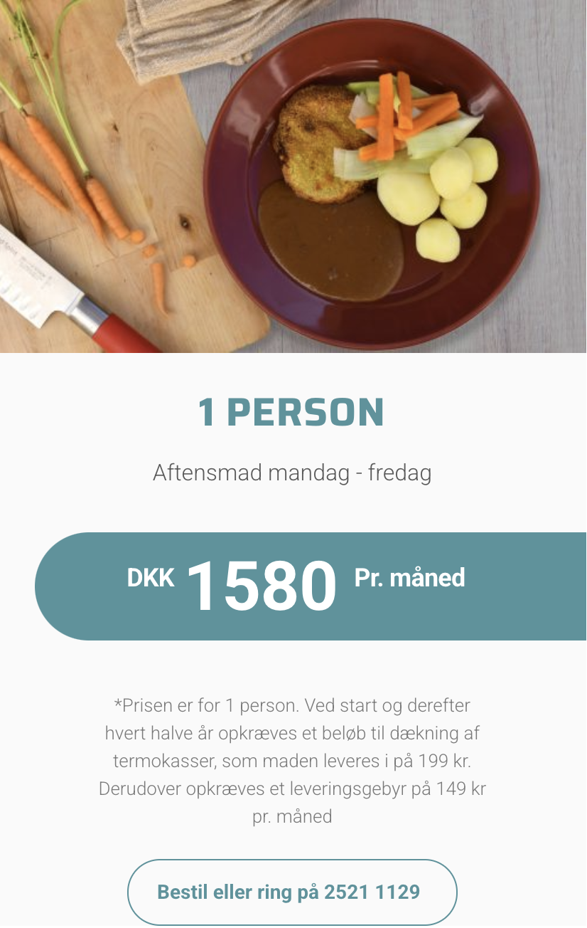 1 person - (mandag - fredag)