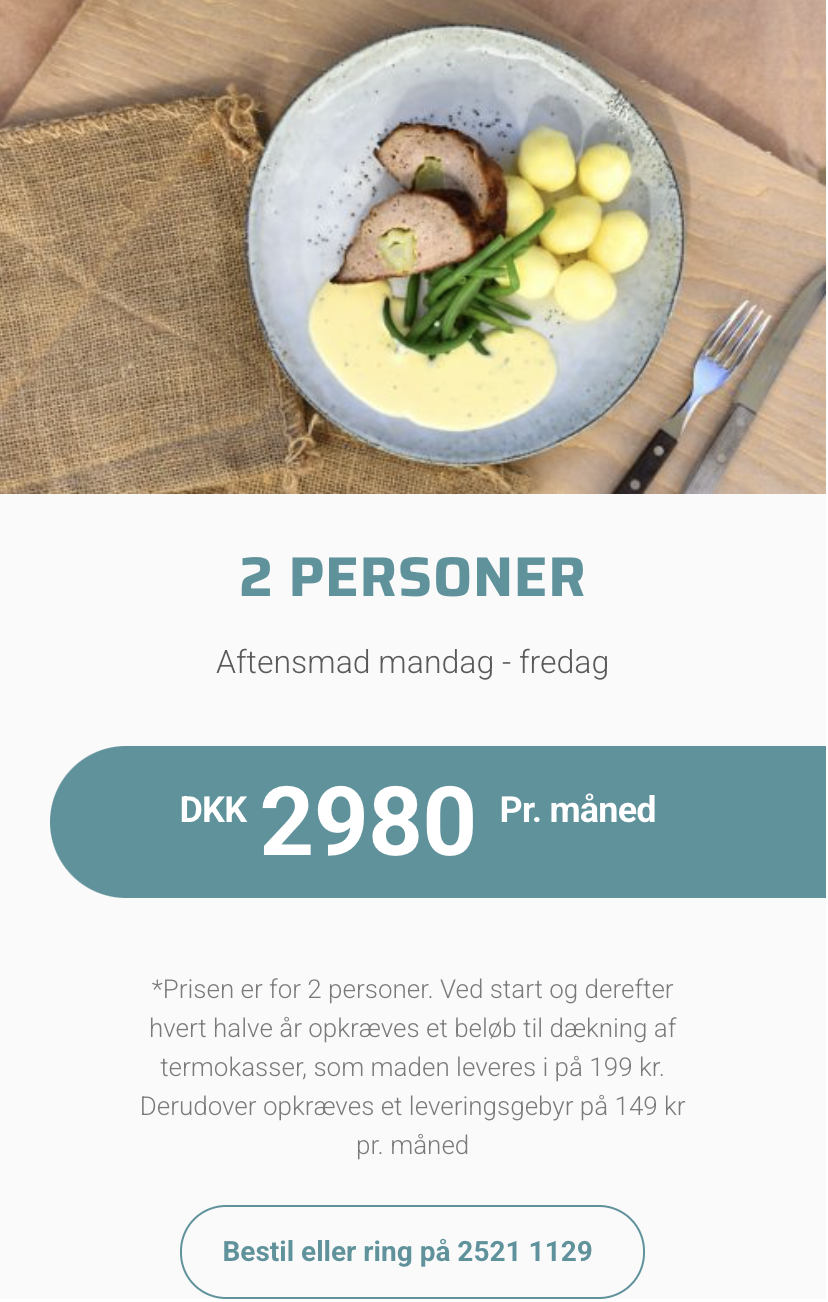 2 personer - (mandag - fredag)