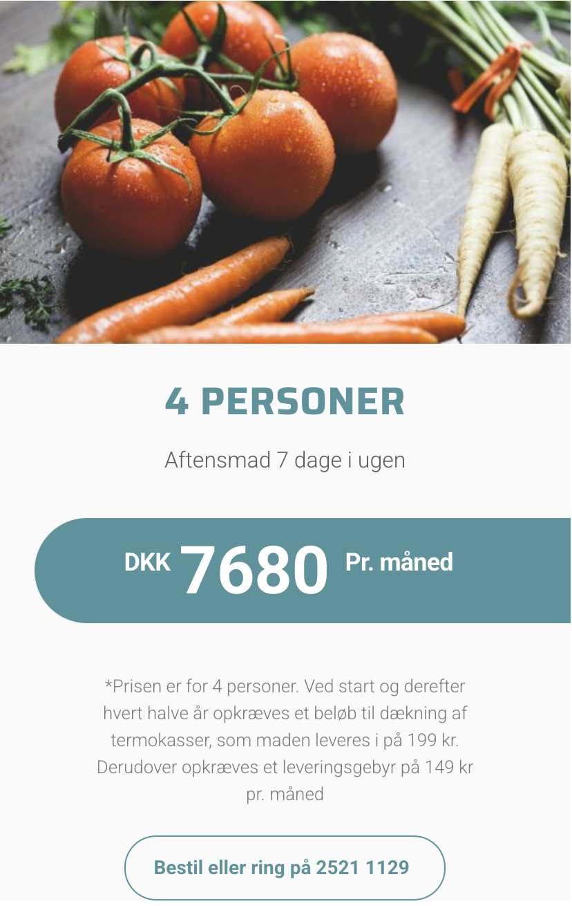 4 personer - (mandag - søndag)